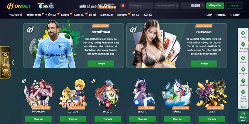 Các sản phẩm game có tại Onbet Các sản phẩm game có tại Onbet