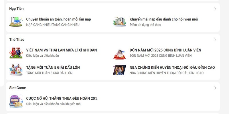 Vô số sự kiện ưu đãi hấp dẫn triển khai chào đón tân binh mới Vô số sự kiện ưu đãi hấp dẫn triển khai chào đón tân binh mới